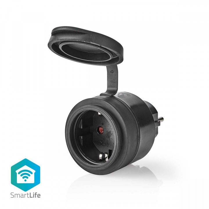 Nedis SmartLife Smart Plug | Wi-Fi | IP44 | 3680 W | Jordad kontakt / Typ F (CEE 7/7) | -5 - 40 °C | Android™ / IOS | Svart | 1 st i gruppen HEM, HUSHÅLL & TRÄDGÅRD / Smarta hem / Smart plugs hos TP E-commerce Nordic AB (C03294)