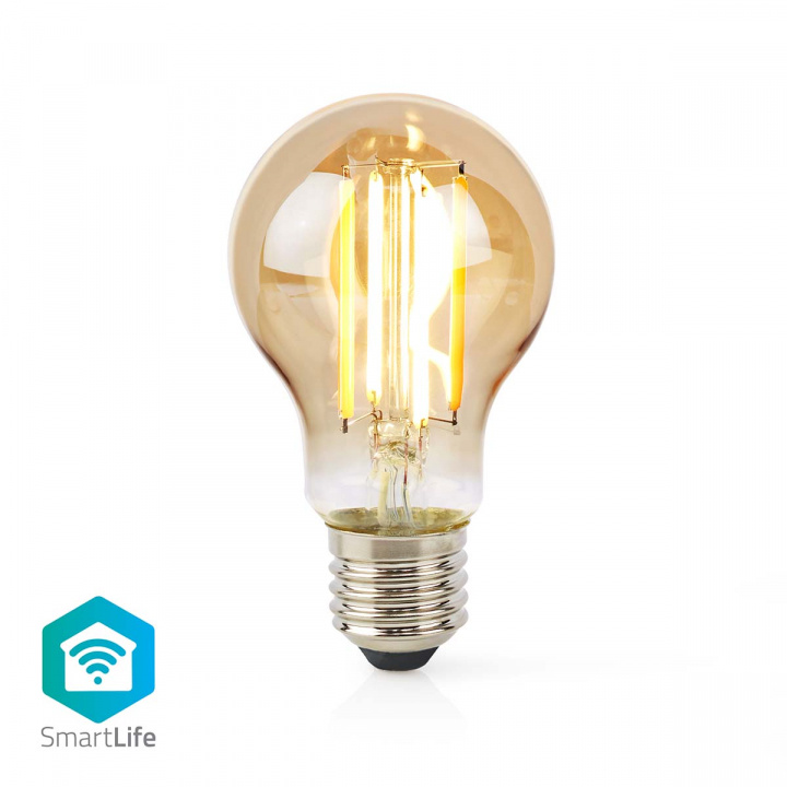 Nedis SmartLife LED vintage lampa | Wi-Fi | E27 | 806 lm | 7 W | Varm Vit | 1800 - 3000 K | Glas | Android™ / IOS | Glödlampa | 1 st i gruppen HEM, HUSHÅLL & TRÄDGÅRD / Smarta hem / Smart belysning hos TP E-commerce Nordic AB (C03302)