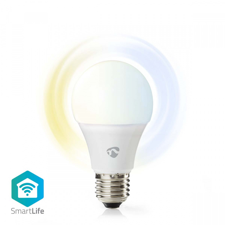 Nedis SmartLife LED-Lampor | Wi-Fi | E27 | 806 lm | 9 W | Varm till cool vit | 2700 - 6500 K | Android™ / IOS | Glödlampa | 1 st i gruppen HEM, HUSHÅLL & TRÄDGÅRD / Smarta hem / Smart belysning hos TP E-commerce Nordic AB (C03304)