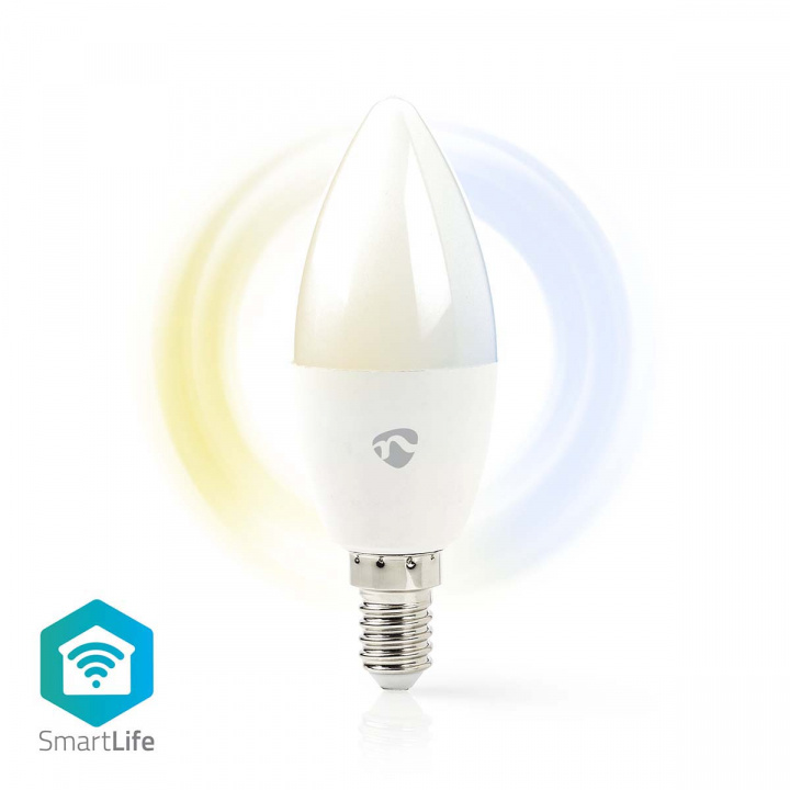 Nedis SmartLife LED-Lampor | Wi-Fi | E14 | 470 lm | 4.9 W | Varm till cool vit | 2700 - 6500 K | Android™ / IOS | Ljus | 1 st i gruppen HEM, HUSHÅLL & TRÄDGÅRD / Smarta hem / Smart belysning hos TP E-commerce Nordic AB (C03305)