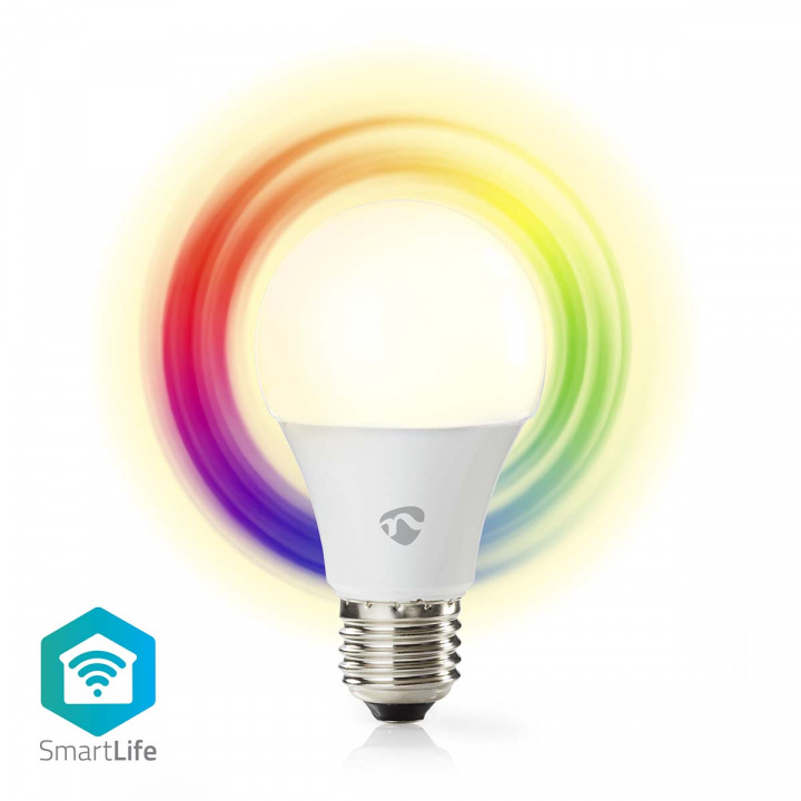 Nedis SmartLife Full Färg Glödlampa | Wi-Fi | E27 | 806 lm | 9 W | RGB / Varm till cool vit | 2700 - 6500 K | Android™ / IOS | Glödlampa | 1 st i gruppen HEM, HUSHÅLL & TRÄDGÅRD / Smarta hem / Smart belysning hos TP E-commerce Nordic AB (C03308)