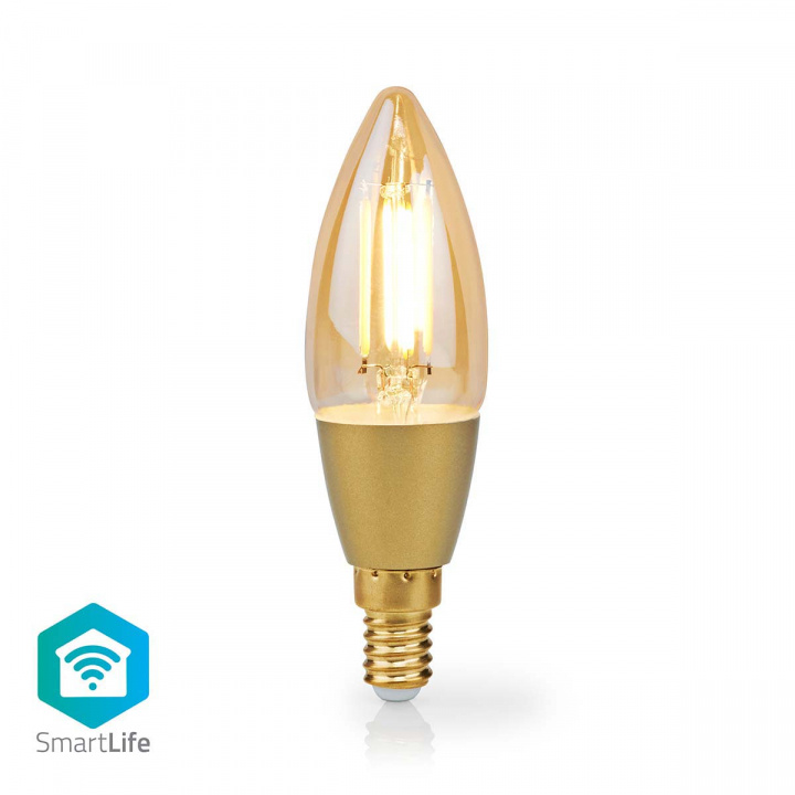 Nedis SmartLife LED vintage lampa | Wi-Fi | E14 | 470 lm | 4.9 W | Varm Vit | 1800 - 3000 K | Glas | Android™ / IOS | Ljus | 1 st i gruppen HEM, HUSHÅLL & TRÄDGÅRD / Smarta hem / Smart belysning hos TP E-commerce Nordic AB (C03310)