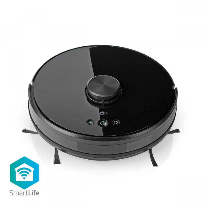 Nedis SmartLife Robot Dammsugare | Lasernavigation | Wi-Fi | Kapacitet insamlingsreservoir: 0.6 l | Automatisk laddning | Maximal användningstid: 2 timmar | Svart | Android™ / IOS i gruppen HEM, HUSHÅLL & TRÄDGÅRD / Städprodukter / Dammsugare & Tillbehör / Robotdammsugare hos TP E-commerce Nordic AB (C03311)