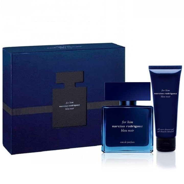 Giftset Narciso Rodriguez Bleu Noir for Him Edp 50ml + Shower Gel 75ml i gruppen SKÖNHET & HÄLSA / Doft & Parfym / Parfym / Parfym för honom hos TP E-commerce Nordic AB (C03350)