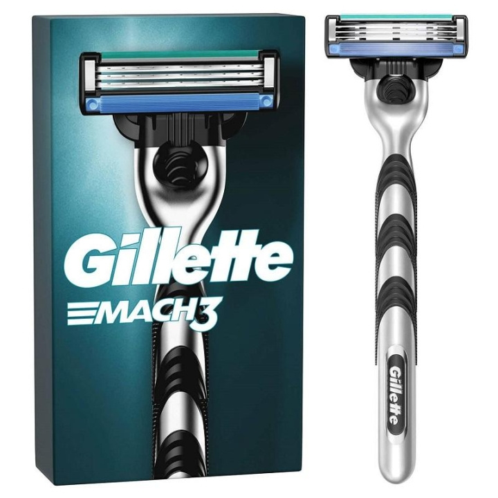 Gillette Mach3 Razor + 1 Blade i gruppen SKÖNHET & HÄLSA / Hår & Styling / Rakning & Trimning / Rakhyvlar & Tillbehör hos TP E-commerce Nordic AB (C03432)