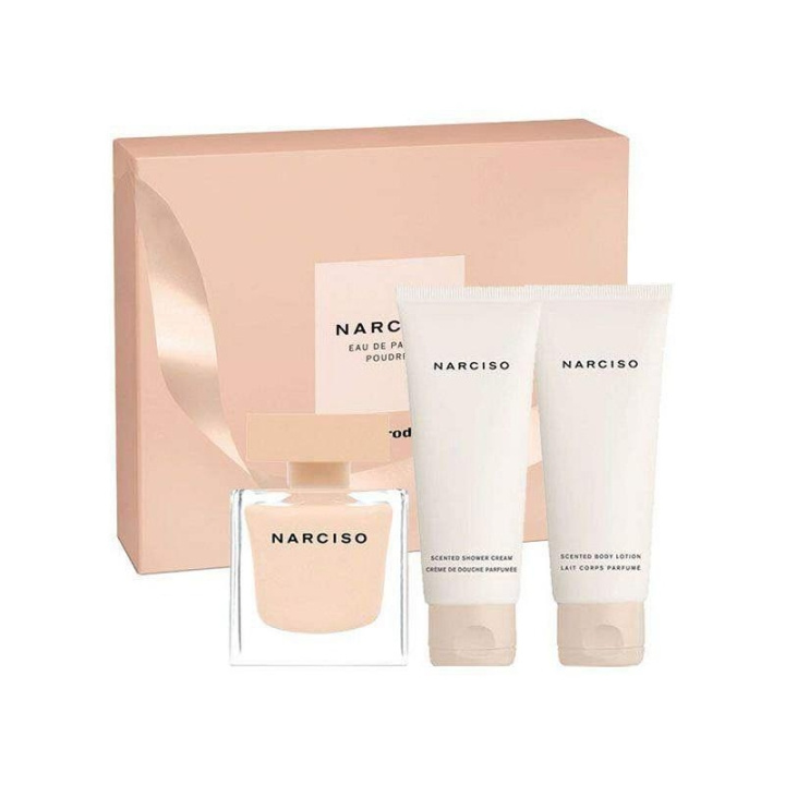 Giftset Narciso Rodriguez Narciso Poudree Edp 50ml + Shower Cream 50ml + Body Lotion 50ml i gruppen SKÖNHET & HÄLSA / Presentkit / Presentkit För Henne hos TP E-commerce Nordic AB (C03510)