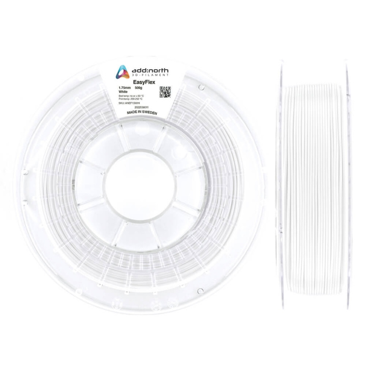 ADDNORTH EasyFlex 1.75mm 500g Vit i gruppen DATORER & KRINGUTRUSTNING / Skrivare & Tillbehör / Skrivare / 3D-Skrivare & Tillbehör / Tillbehör hos TP E-commerce Nordic AB (C03750)