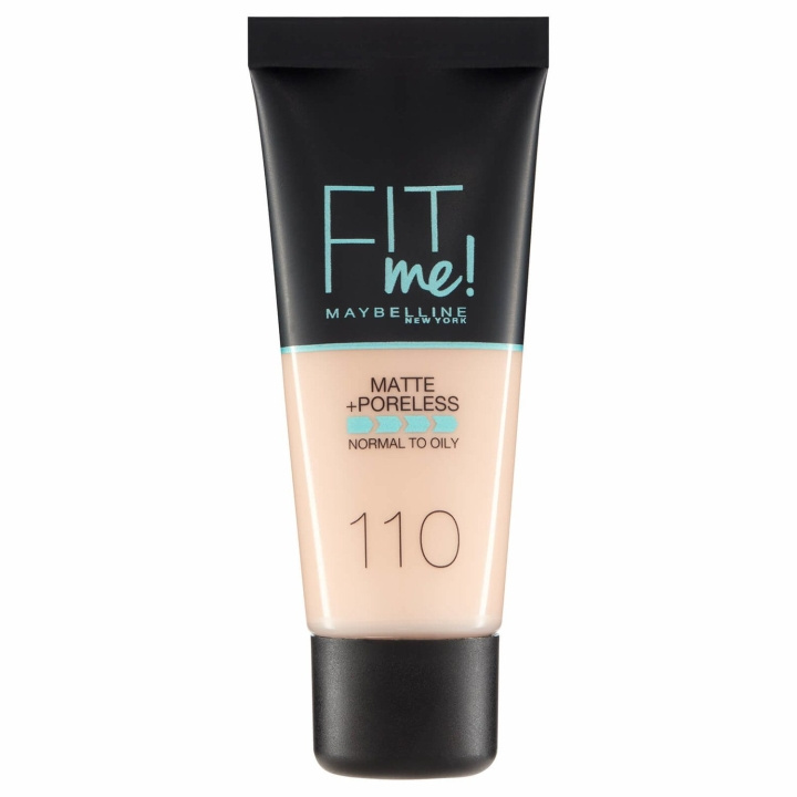 Maybelline Fit Me Matte + Poreless Foundation - 110 Porcelain i gruppen SKÖNHET & HÄLSA / Makeup / Basmakeup / Foundation hos TP E-commerce Nordic AB (C03773)