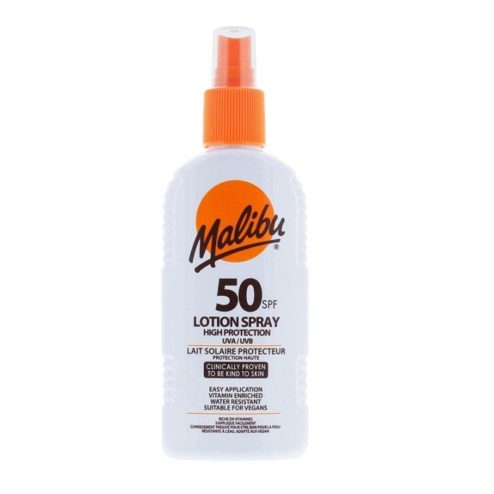 Malibu Lotion Spray SPF50 200ml i gruppen SKÖNHET & HÄLSA / Hudvård / Solskydd & Tanning / Solskydd hos TP E-commerce Nordic AB (C03789)