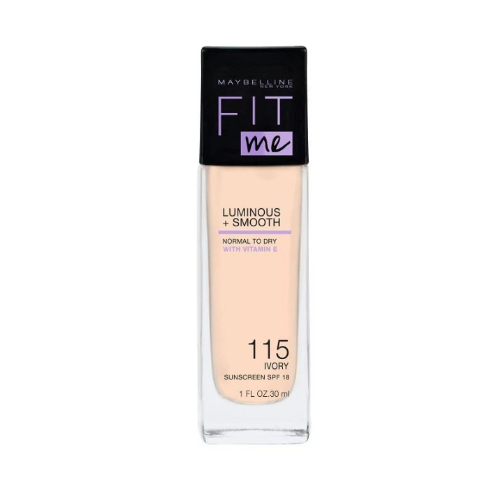 Maybelline Fit Me Luminous + Smooth Foundation - 115 Ivory i gruppen SKÖNHET & HÄLSA / Makeup / Basmakeup / Foundation hos TP E-commerce Nordic AB (C03796)