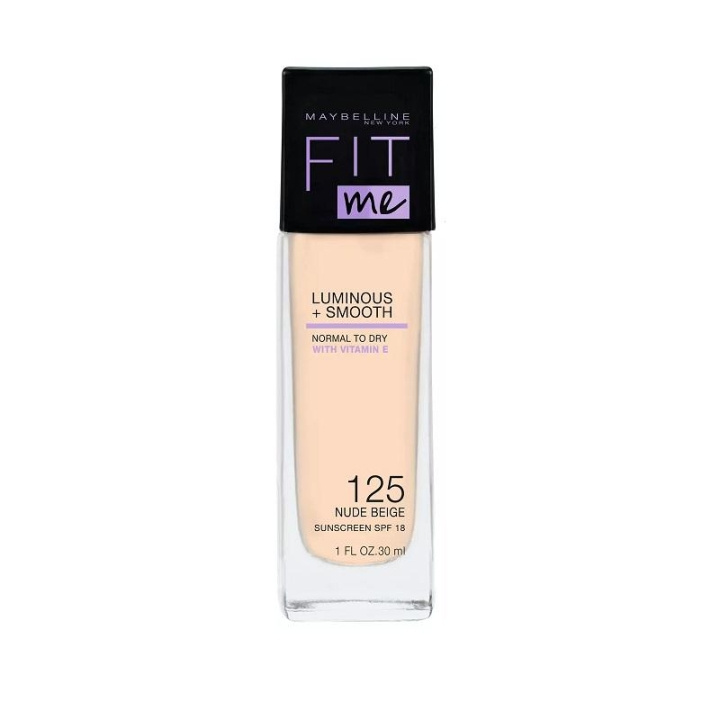 Maybelline Fit Me Luminous + Smooth Foundation - 125 Nude Beige i gruppen SKÖNHET & HÄLSA / Makeup / Basmakeup / Foundation hos TP E-commerce Nordic AB (C03798)