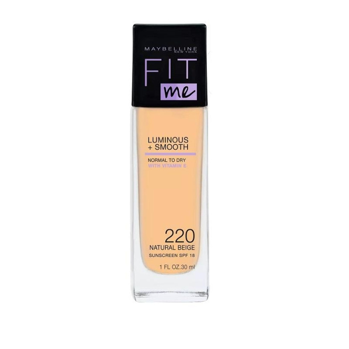 Maybelline Fit Me Luminous + Smooth Foundation - 220 Natural Beige i gruppen SKÖNHET & HÄLSA / Makeup / Basmakeup / Foundation hos TP E-commerce Nordic AB (C03799)