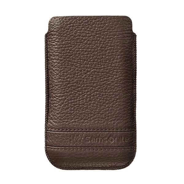 Samsonite Mobile Bag Classic Leather Small Brown i gruppen SMARTPHONE & SURFPLATTOR / Mobilskydd / Universalskydd / Fodral hos TP E-commerce Nordic AB (C03851)