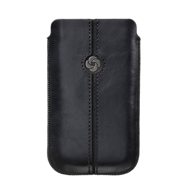 SAMSONITE Mobile Bag Dezir Leather Large Black i gruppen SMARTPHONE & SURFPLATTOR / Mobilskydd / Universalskydd / Fodral hos TP E-commerce Nordic AB (C03862)