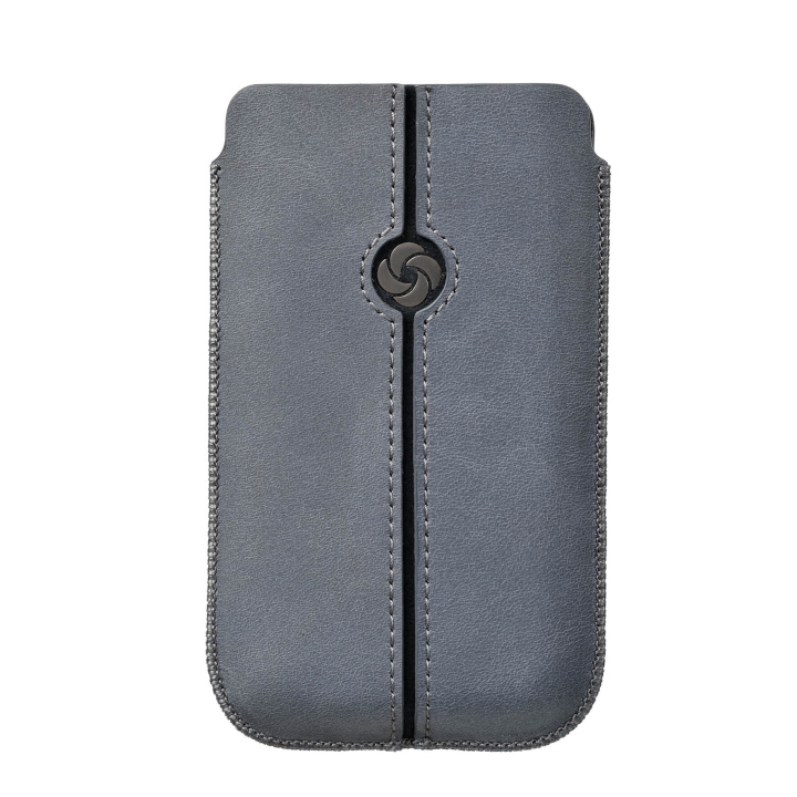SAMSONITE Mobile Bag Dezir Leather XL Grey i gruppen SMARTPHONE & SURFPLATTOR / Mobilskydd / Universalskydd / Fodral hos TP E-commerce Nordic AB (C03873)