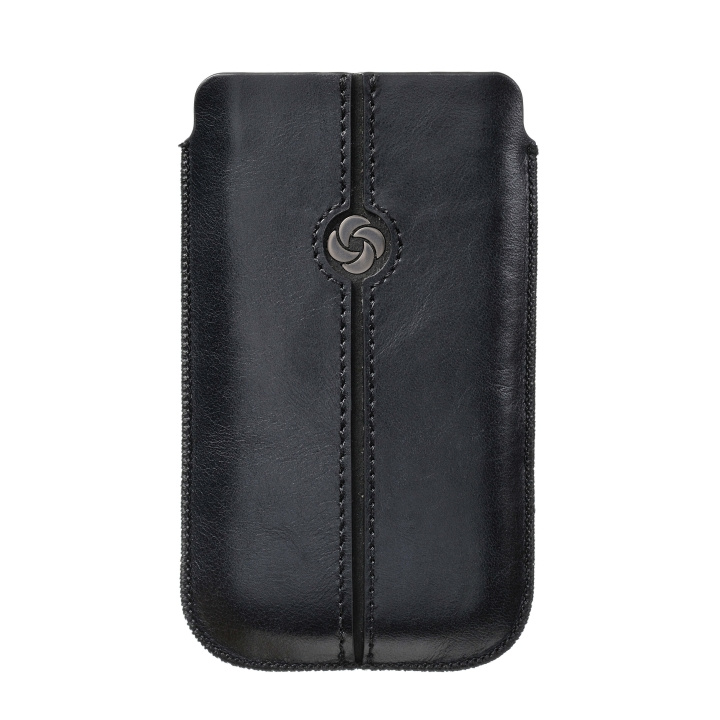 SAMSONITE Mobile Bag Dezir Leather Medium Black i gruppen SMARTPHONE & SURFPLATTOR / Mobilskydd / Universalskydd / Fodral hos TP E-commerce Nordic AB (C03879)