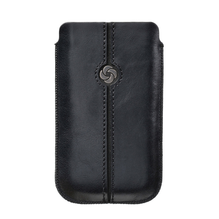 Samsonite Mobile Bag Dezir Leather Medium Black i gruppen SMARTPHONE & SURFPLATTOR / Mobilskydd / Universalskydd / Fodral hos TP E-commerce Nordic AB (C03879)