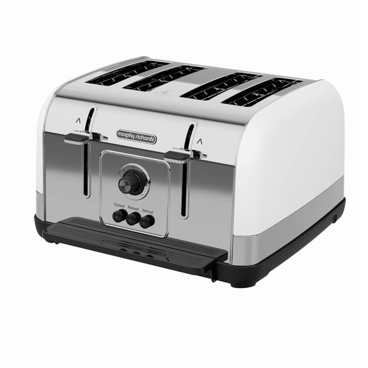 Morphy Richards Brödrost Venture 4Slice Vit i gruppen HEM, HUSHÅLL & TRÄDGÅRD / Hushållsmaskiner / Brödrostar & Bordsgrillar / Brödrostar hos TP E-commerce Nordic AB (C03901)