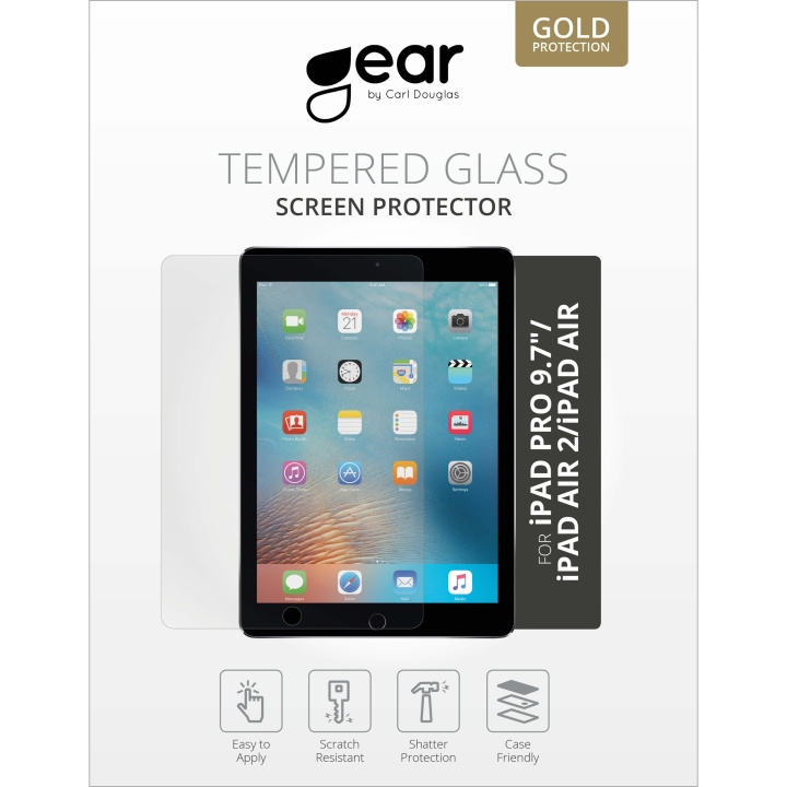 GEAR Härdat Glas 2.5D iPad Air/Air2/New/Pro 9,7