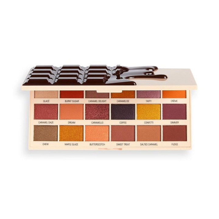 Makeup Revolution Chocolate Palette - Caramel Nudes i gruppen SKÖNHET & HÄLSA / Makeup / Ögon & Ögonbryn / Ögonskuggor hos TP E-commerce Nordic AB (C04273)