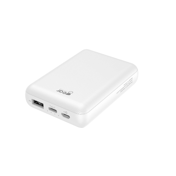 GEAR Powerbank 10 000mAh LiPolymer Ultracompact 2.1A 1xUSB-C 1xUSB-A 1xMicroUSB Vit i gruppen SMARTPHONE & SURFPLATTOR / Laddare & Kablar / Powerbanks hos TP E-commerce Nordic AB (C04449)