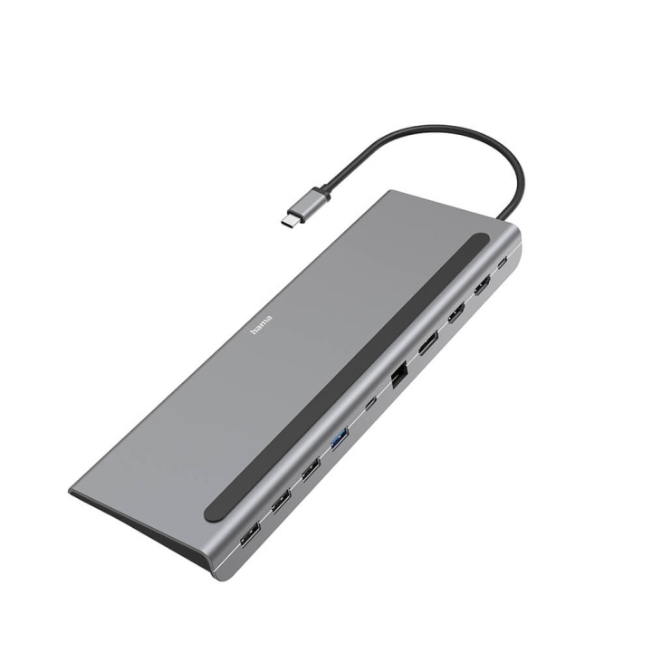 Hama USB-C Dockningsstation Connect2Office Pro 10 Portar i gruppen DATORER & KRINGUTRUSTNING / Datortillbehör / USB-hubbar hos TP E-commerce Nordic AB (C04467)