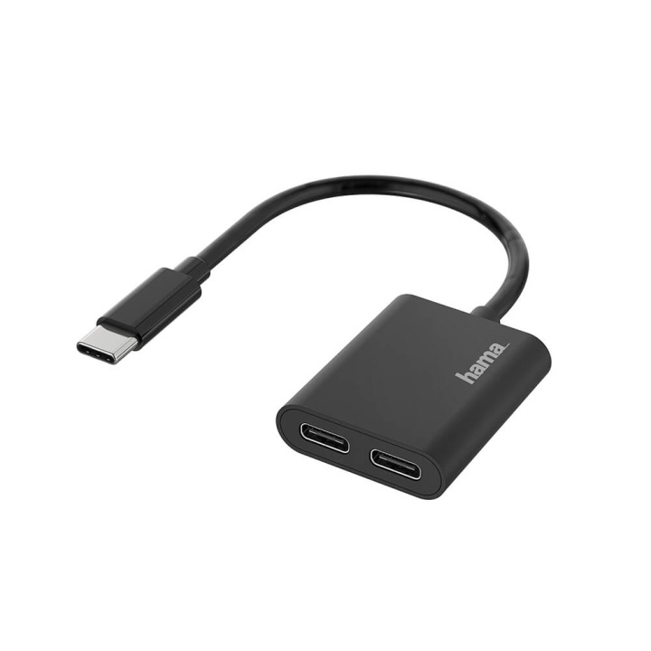 Hama USB-C Ljud/Laddningsadapter 2-i-1 i gruppen DATORER & KRINGUTRUSTNING / Datortillbehör / USB-hubbar hos TP E-commerce Nordic AB (C04471)