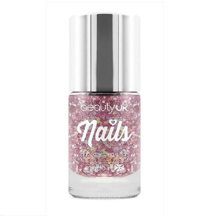 BeautyUK Beauty UK Glitter Nail Polish - Stardust Pink i gruppen SKÖNHET & HÄLSA / Manikyr/Pedikyr / Nagellack hos TP E-commerce Nordic AB (C04536)