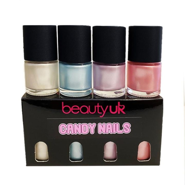 BeautyUK Beauty UK Candy Nails Polish Set 4x9ml i gruppen SKÖNHET & HÄLSA / Manikyr/Pedikyr / Nagellack hos TP E-commerce Nordic AB (C04547)