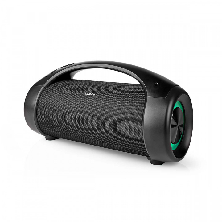 Nedis Bluetooth® Party Boombox | 6 timmar | 2.0 | 50 W | Uppspelning av media: AUX / USB | IPX5 | Synkroniseringsbar | Bärhandtag | Festljus | Svart i gruppen HEMELEKTRONIK / Ljud & Bild / Högtalare & Tillbehör / Bluetooth-högtalare / Bärbara högtalare hos TP E-commerce Nordic AB (C04783)