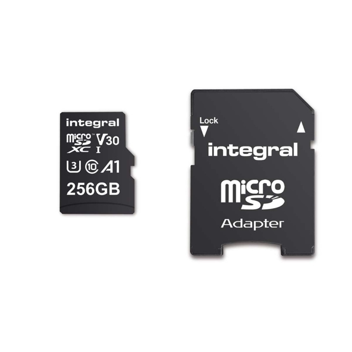 INTEGRAL 256 GB höghastighets microSDHC/XC V30 UHS-I U3 minneskort i gruppen HEMELEKTRONIK / Lagringsmedia / Minneskort / Micro SD/HC/XC hos TP E-commerce Nordic AB (C04786)