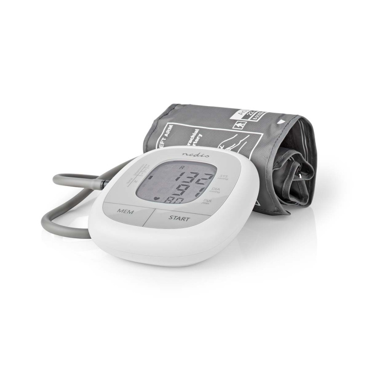 Nedis Blood Pressure Monitor Upper Arm | White i gruppen SKÖNHET & HÄLSA / Hälsovård / Blodtrycksmätare hos TP E-commerce Nordic AB (C04830)