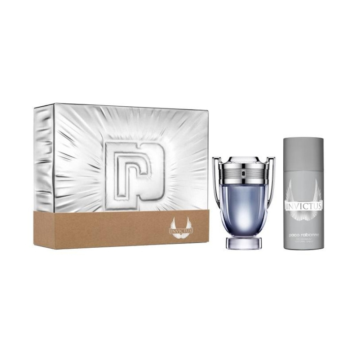 Paco Rabanne Giftset Paco Rabanne Invictus Edt 100ml + Deo Spray 150ml i gruppen SKÖNHET & HÄLSA / Doft & Parfym / Parfym / Parfym för honom hos TP E-commerce Nordic AB (C04904)
