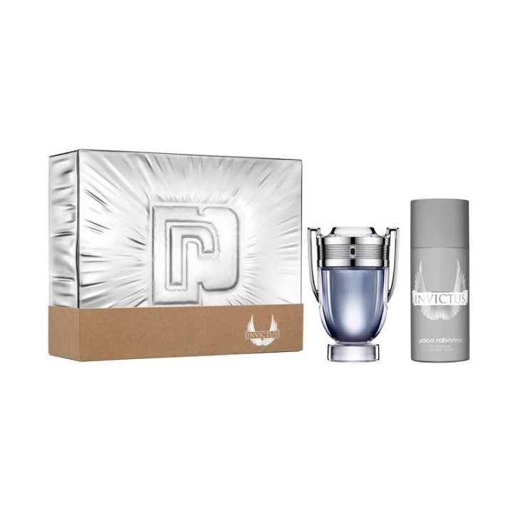 Giftset Paco Rabanne Invictus Edt 100ml + Deo Spray 150ml i gruppen SKÖNHET & HÄLSA / Doft & Parfym / Parfym / Parfym för honom hos TP E-commerce Nordic AB (C04904)