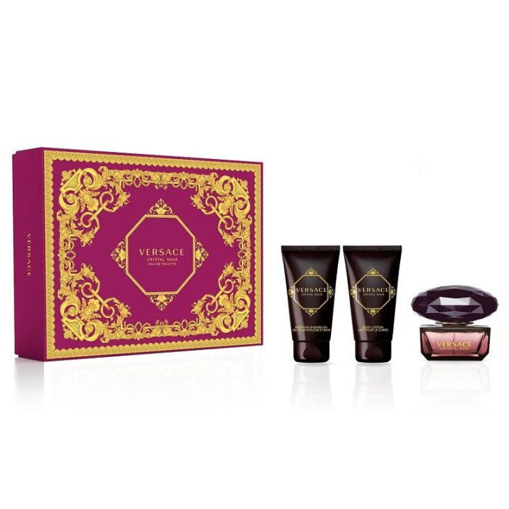Versace Giftset Versace Crystal Noir Edt 50ml + Body Lotion 50ml + Shower Gel 50ml i gruppen SKÖNHET & HÄLSA / Doft & Parfym / Parfym / Parfym för henne hos TP E-commerce Nordic AB (C04948)
