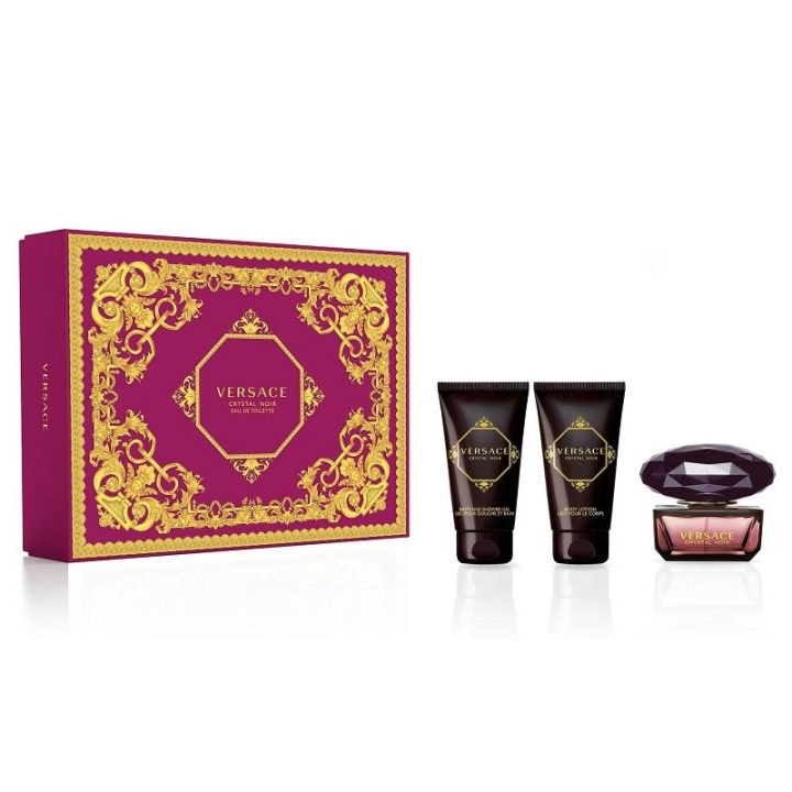 Giftset Versace Crystal Noir Edt 50ml + Body Lotion 50ml + Shower Gel 50ml i gruppen SKÖNHET & HÄLSA / Doft & Parfym / Parfym / Parfym för henne hos TP E-commerce Nordic AB (C04948)