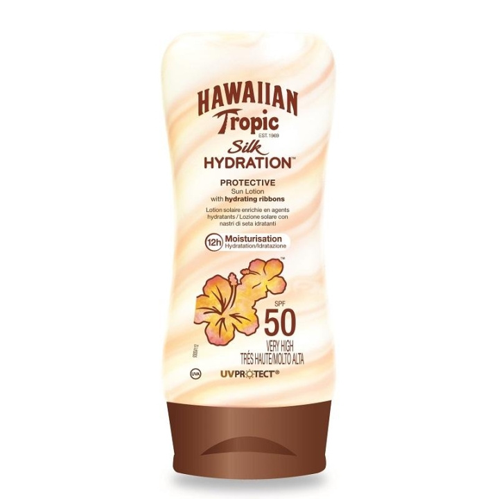 Hawaiian Tropic Silk Hydration Lotion, Solkräm SPF50 180ml i gruppen SKÖNHET & HÄLSA / Hudvård / Solskydd & Tanning / Solskydd hos TP E-commerce Nordic AB (C05115)