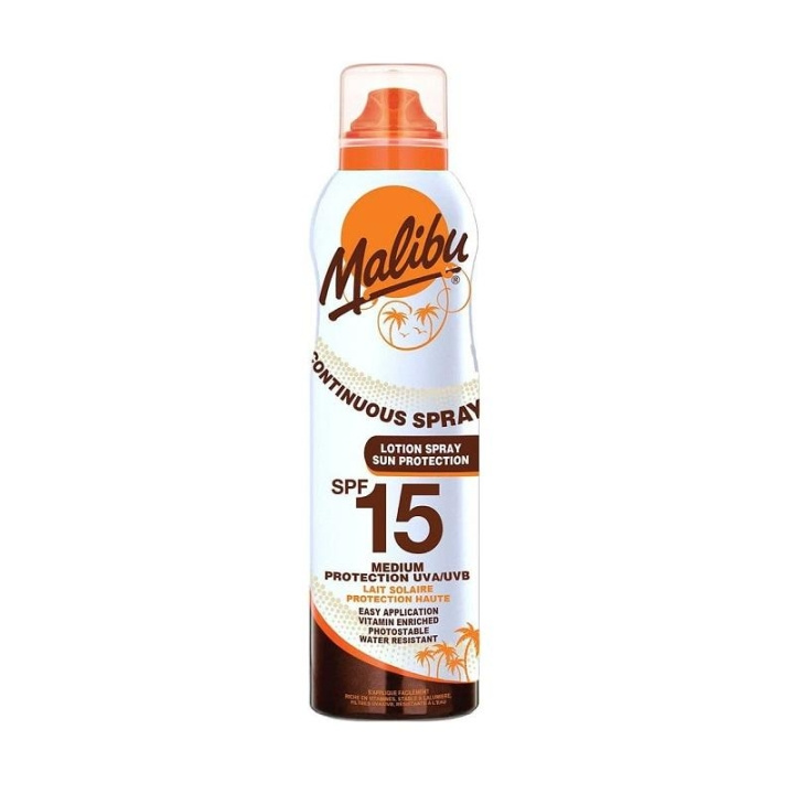 Malibu Continuous Lotion Spray, Solkräm SPF15 175ml i gruppen SKÖNHET & HÄLSA / Hudvård / Solskydd & Tanning / Solskydd hos TP E-commerce Nordic AB (C05142)