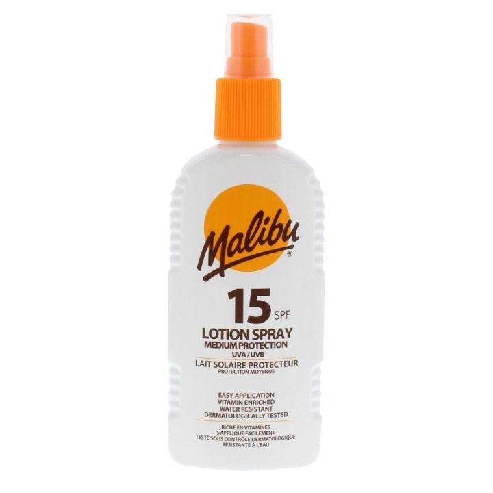 Malibu Lotion Spray, Solkräm SPF15 200ml i gruppen SKÖNHET & HÄLSA / Hudvård / Solskydd & Tanning / Solskydd hos TP E-commerce Nordic AB (C05144)