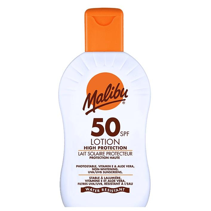 Malibu Sun Lotion SPF50 200ml i gruppen SKÖNHET & HÄLSA / Hudvård / Solskydd & Tanning / Solskydd hos TP E-commerce Nordic AB (C05153)