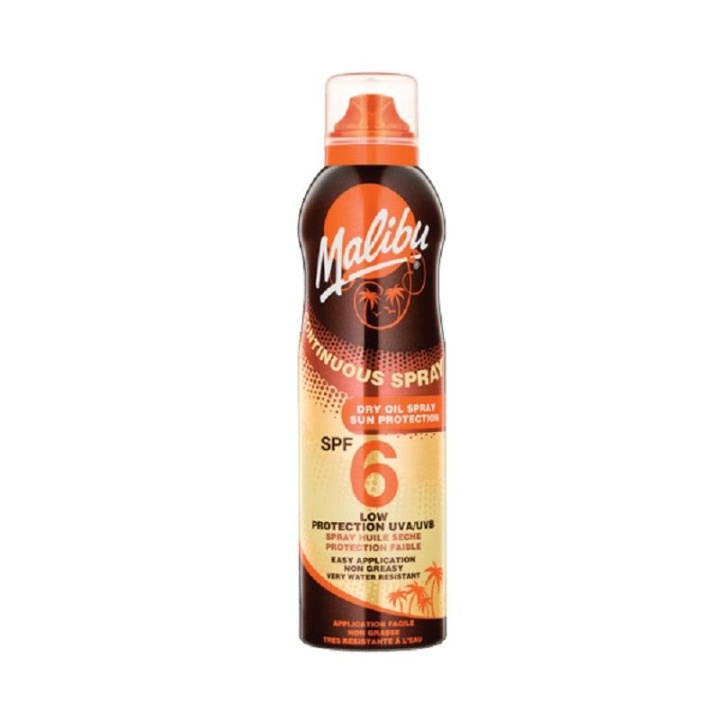 Malibu Continuous Dry Oil Spray SPF6 175ml i gruppen SKÖNHET & HÄLSA / Hudvård / Solskydd & Tanning / Solskydd hos TP E-commerce Nordic AB (C05163)