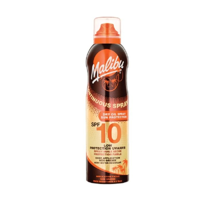 Malibu Continuous Dry Oil Spray, Solskyddsfaktor SPF10 175ml i gruppen SKÖNHET & HÄLSA / Hudvård / Solskydd & Tanning / Solskydd hos TP E-commerce Nordic AB (C05164)