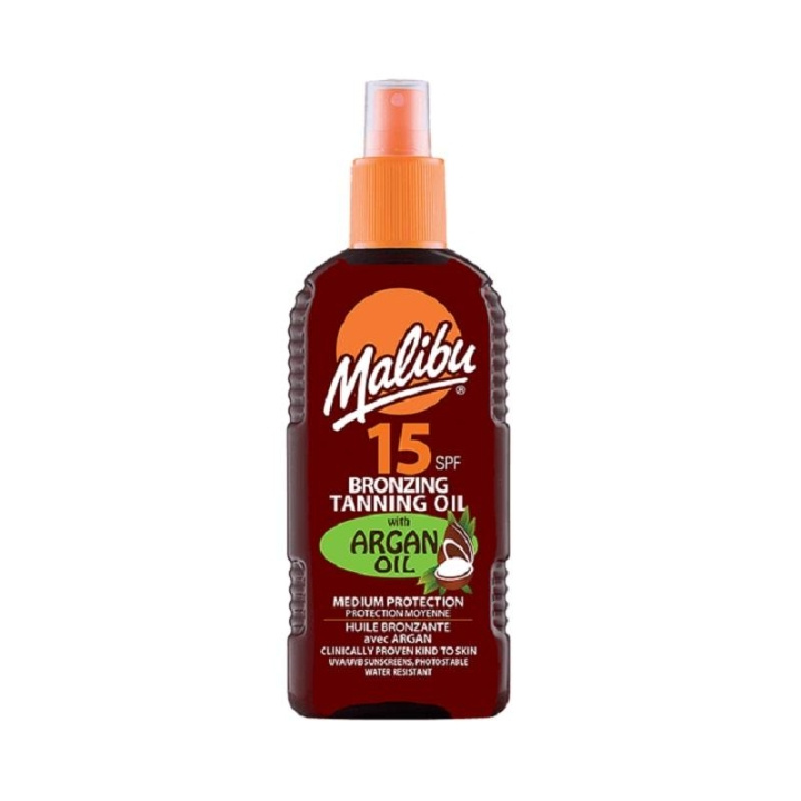 Malibu Bronzing Tanning Oil With Argan Oil SPF15 200ml i gruppen SKÖNHET & HÄLSA / Hudvård / Solskydd & Tanning / Solskydd hos TP E-commerce Nordic AB (C05167)