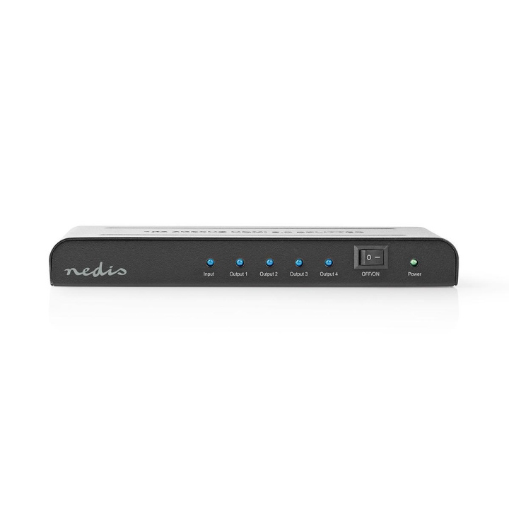 Nedis HDMI ™ Splitter | 4-Port port(s) | HDMI™ ingång | 4x HDMI™ Output | 4K@60Hz | 18 Gbps | Metall | Antracit i gruppen DATORER & KRINGUTRUSTNING / Datorkablar / Switchar & Splittrar hos TP E-commerce Nordic AB (C05222)