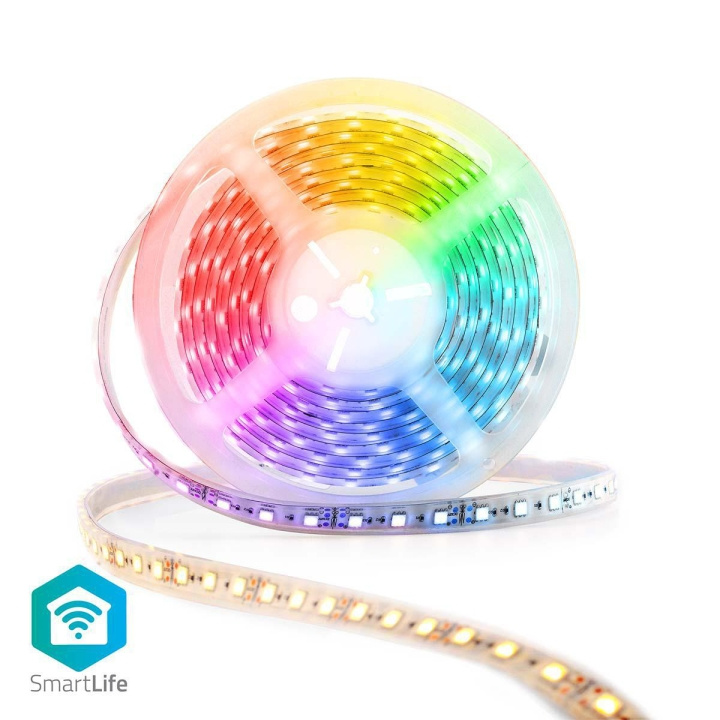 Nedis SmartLife LED-Remsa | Wi-Fi | Kall Vit / RGB / Varm Vit | SMD | 5.00 m | IP44 | 2700 - 6500 K | 960 lm | Android™ / IOS i gruppen HEM, HUSHÅLL & TRÄDGÅRD / Smarta hem / Smart belysning hos TP E-commerce Nordic AB (C05242)