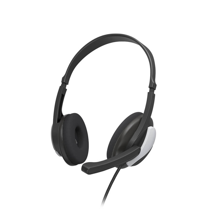 Hama Headset PC Office Stereo On-Ear HS-P100 V2 Svart i gruppen DATORER & KRINGUTRUSTNING / Datortillbehör / Headset hos TP E-commerce Nordic AB (C05442)