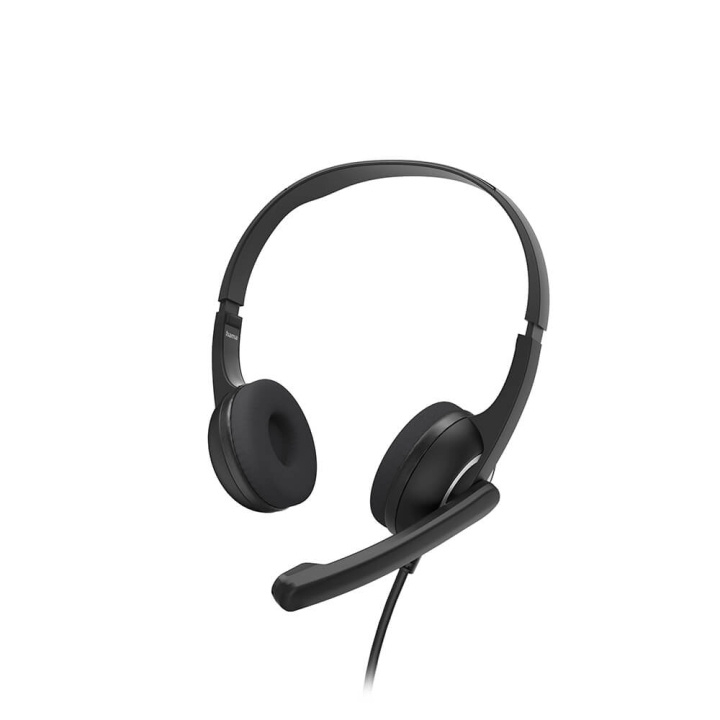 Hama Headset PC Office Stereo On-Ear HS-P150 V2 Svart i gruppen DATORER & KRINGUTRUSTNING / Datortillbehör / Headset hos TP E-commerce Nordic AB (C05443)