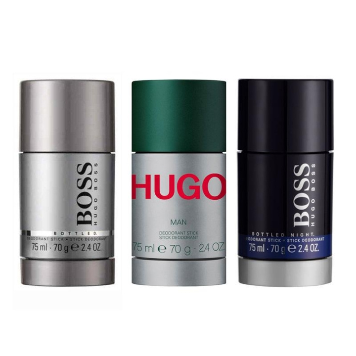 Hugo Boss 3-pack Hugo Boss Deostick Bottled + Hugo Man + Bottled Night 75ml i gruppen SKÖNHET & HÄLSA / Doft & Parfym / Deodorant / Deo för honom hos TP E-commerce Nordic AB (C05624)