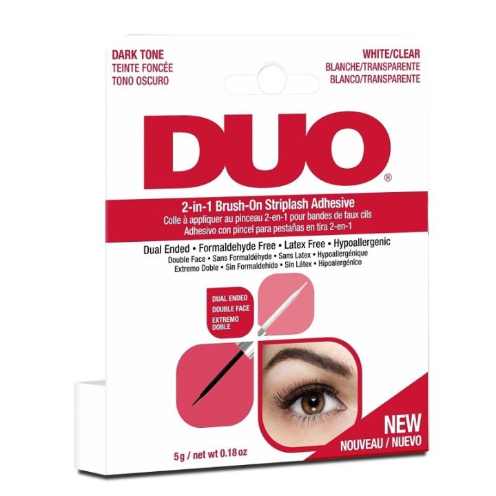 Ardell DUO 2-In-1 Brush-On Lash Adhesive Dark/Clear 5g i gruppen SKÖNHET & HÄLSA / Makeup / Ögon & Ögonbryn / Lösögonfransar hos TP E-commerce Nordic AB (C05664)