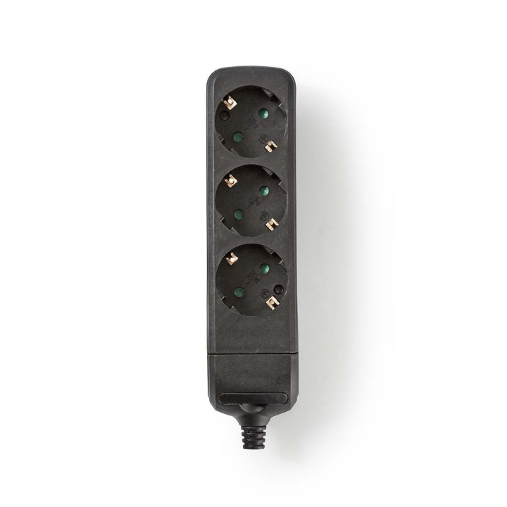 Nedis Gren kontakt | Jordad kontakt / Typ F (CEE 7/7) | 3-vägs | 3680 W | 16 A | Typ av jordning: Sidkontakt | 230 V AC 50/60 Hz | Uttagsvinkel: 45 ° | Utan kabel | Svart i gruppen HEM, HUSHÅLL & TRÄDGÅRD / El & Belysning / Grenuttag hos TP E-commerce Nordic AB (C06101)